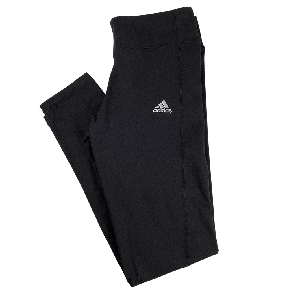 Adidas Leggings Women M Black Climawarm Performance Athletic Tights 0272 - Picture 2 of 8
